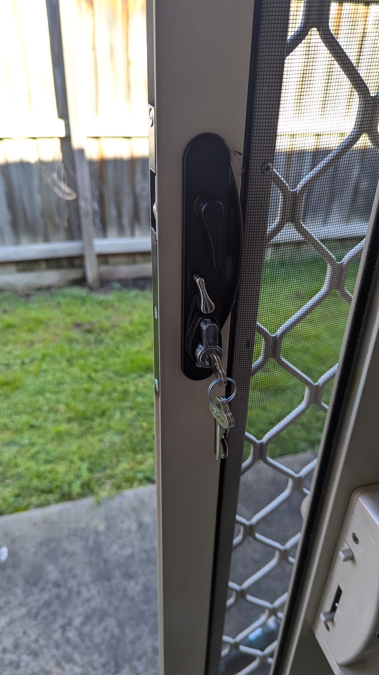 PXL_20240731_034045797 security door lock replacement onsite by Narre Warren Locksmiths