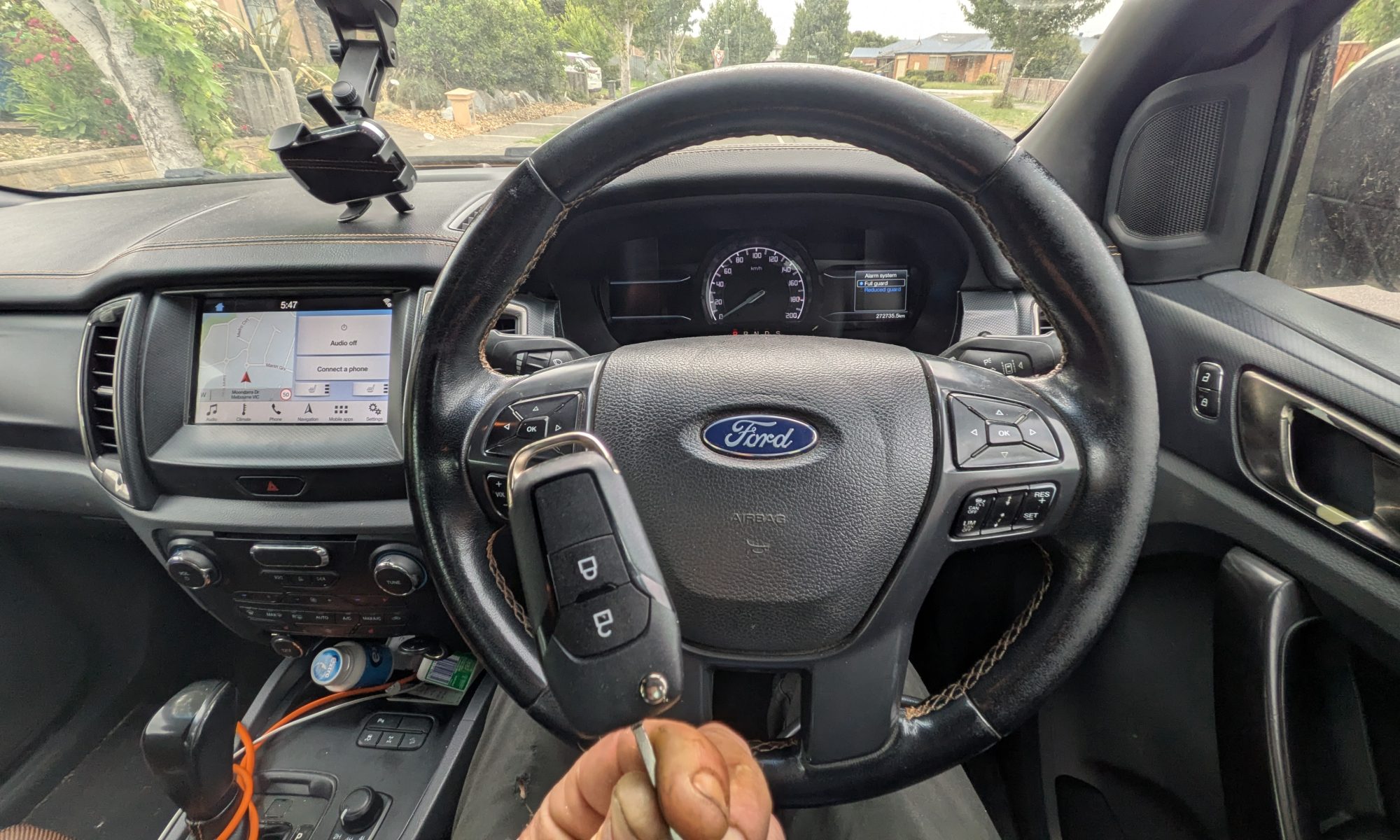 Narre Warren Locksmiths onsite making replacement Ford Ranger key.